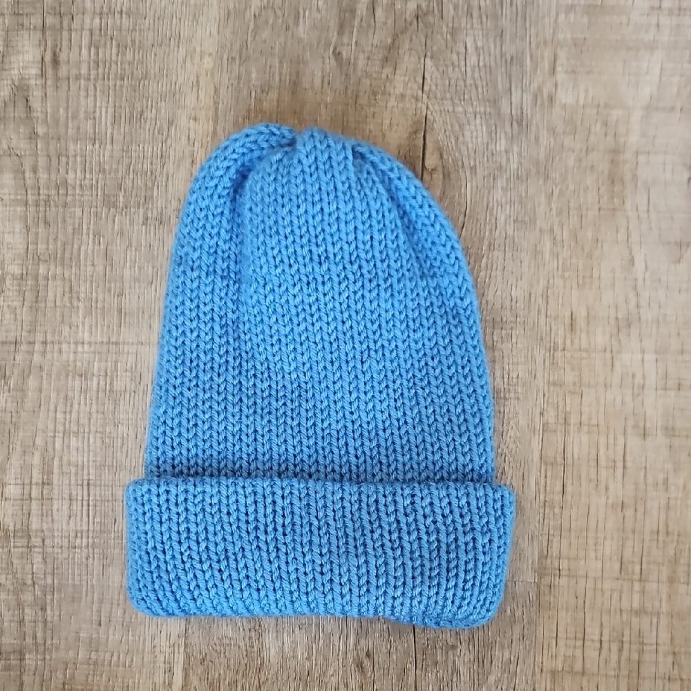 Cozy Blue Knit Beanie for Kids